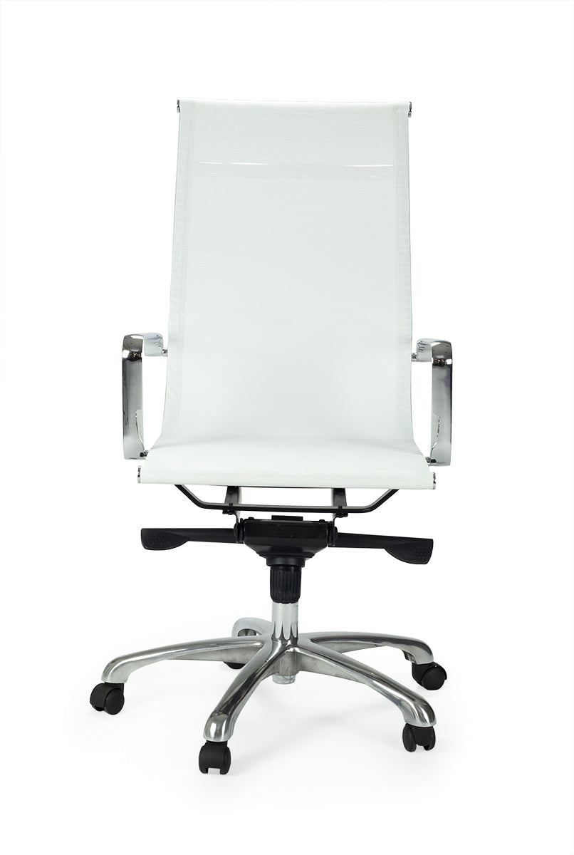 Chaise de bureau à dossier haut en maille Rio