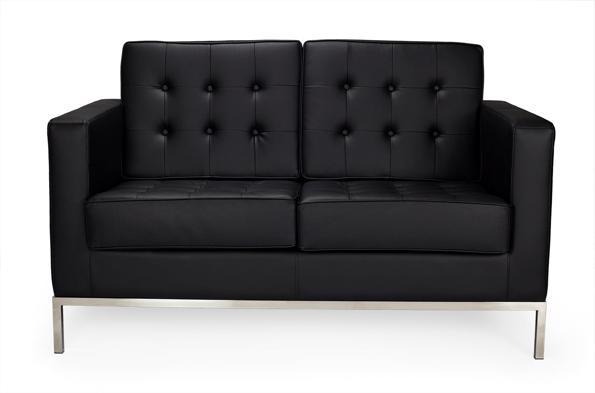 Design de sofá de 2 lugares em semi-couro Floren