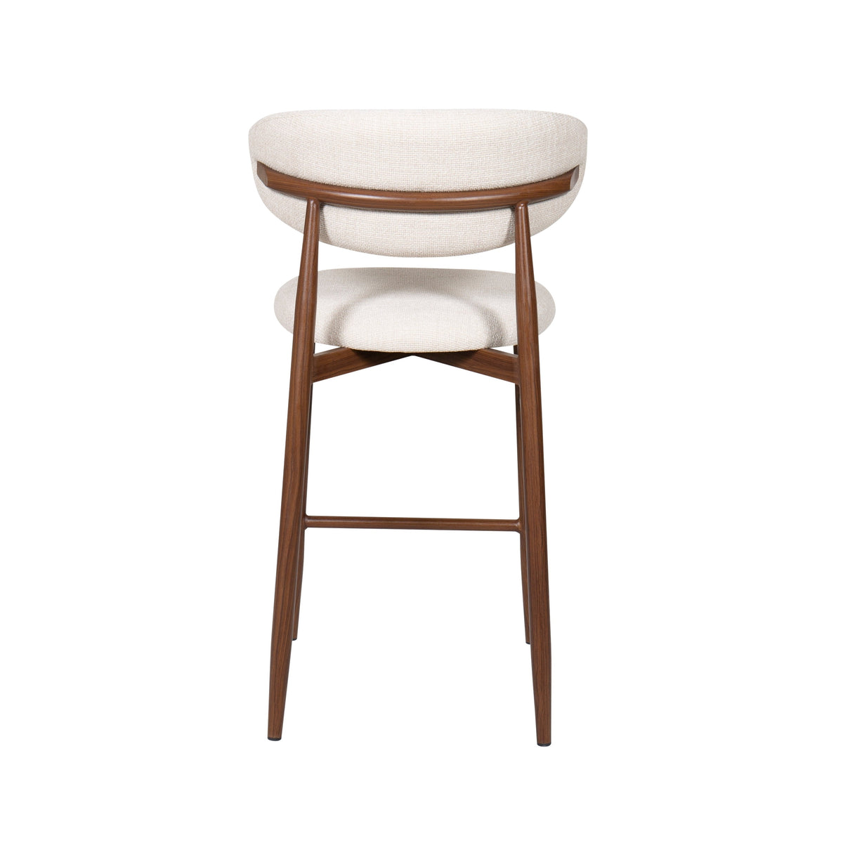 Taburete de bar nórdico acero nogal Olimpo 65cm