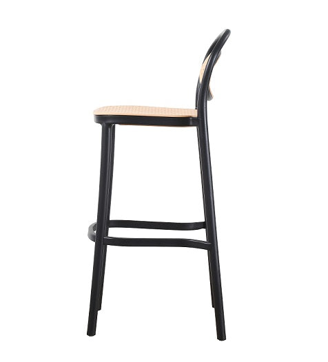 Banco de bar empilhável Siara Black Polypropylene
