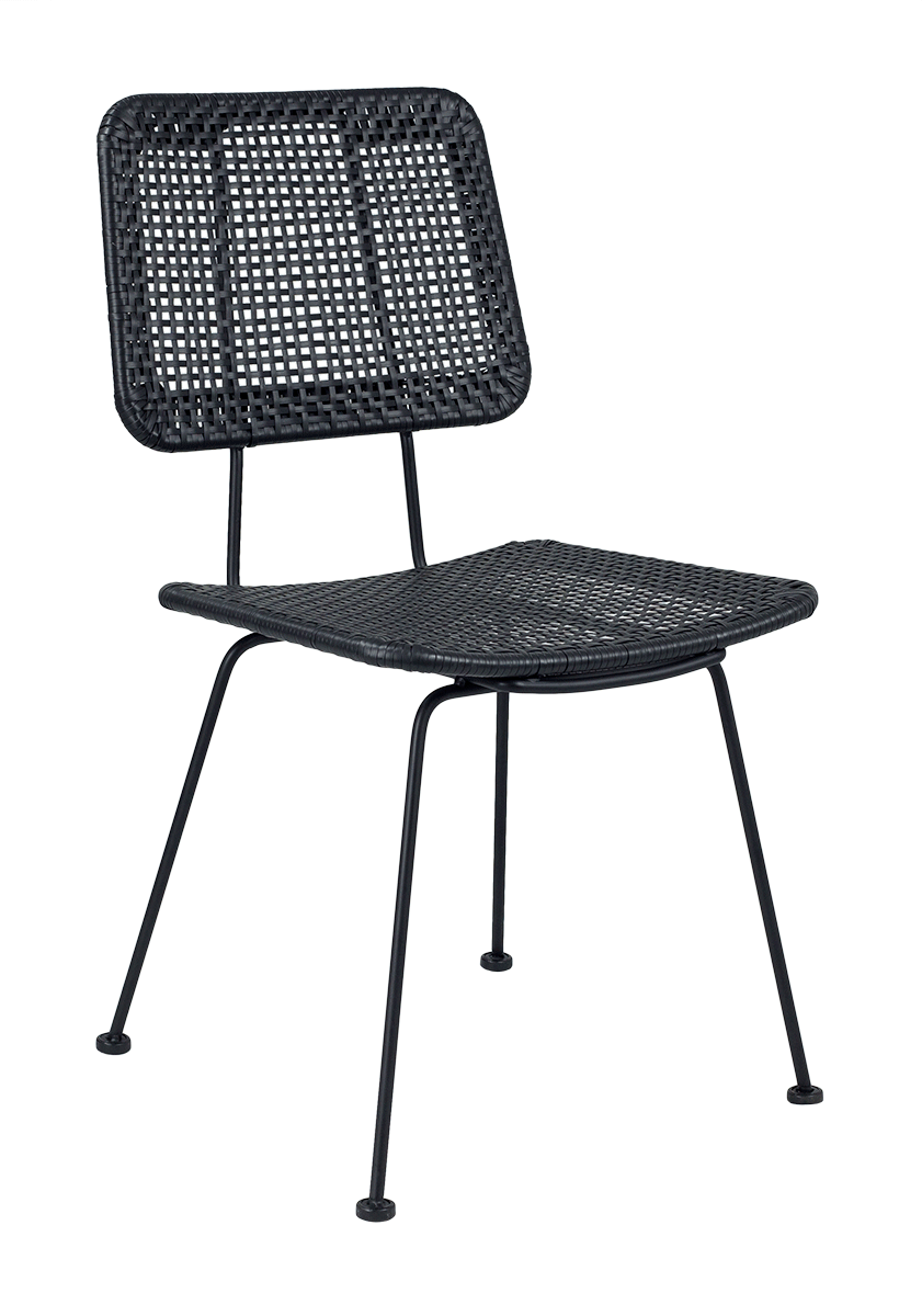 Silla comedor rattan Nadia negro