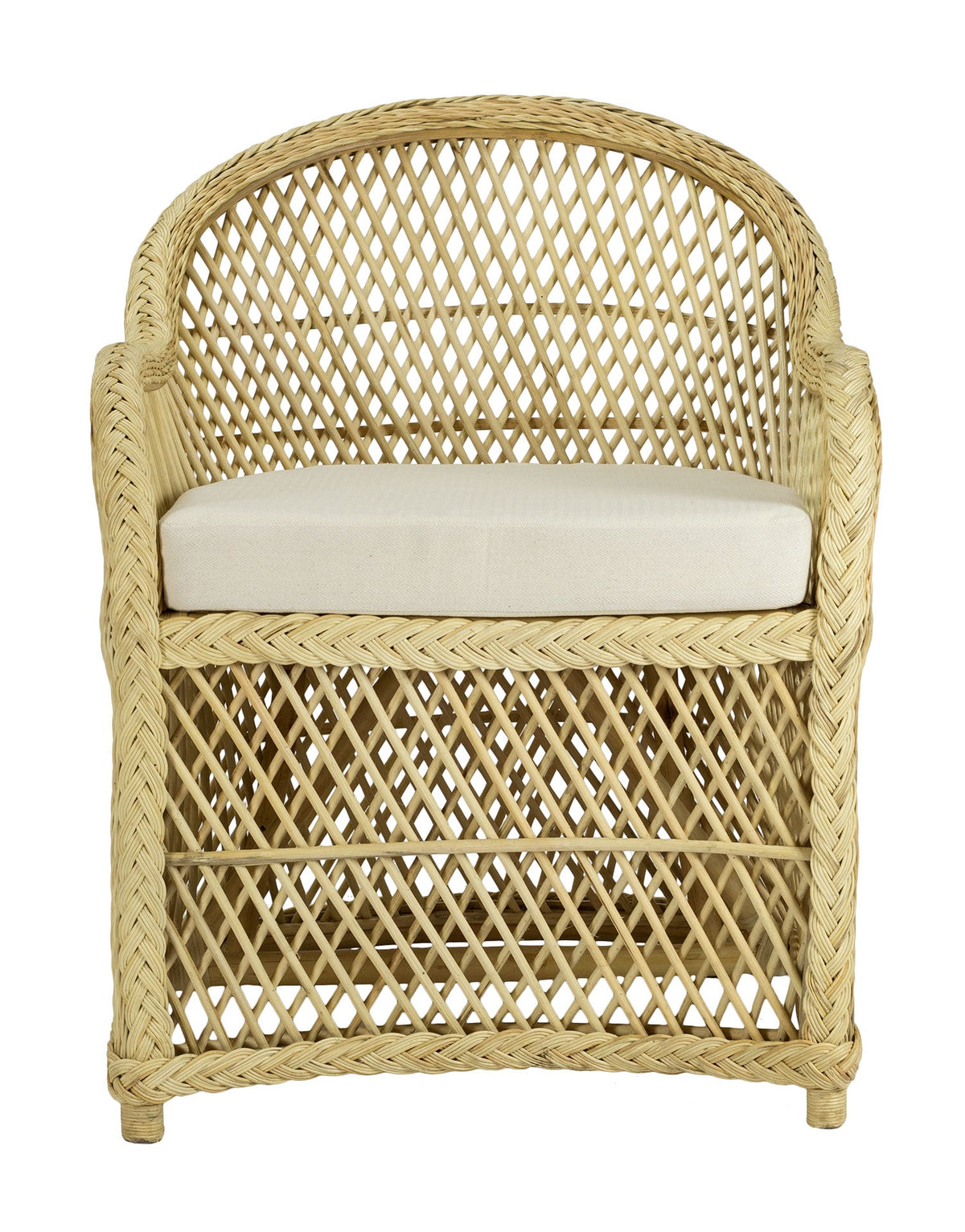 Sillón con brazos ratán natural trenzado Abisinia