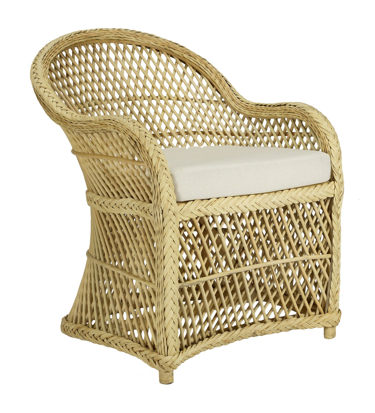 Sillón con brazos ratán natural trenzado Abisinia