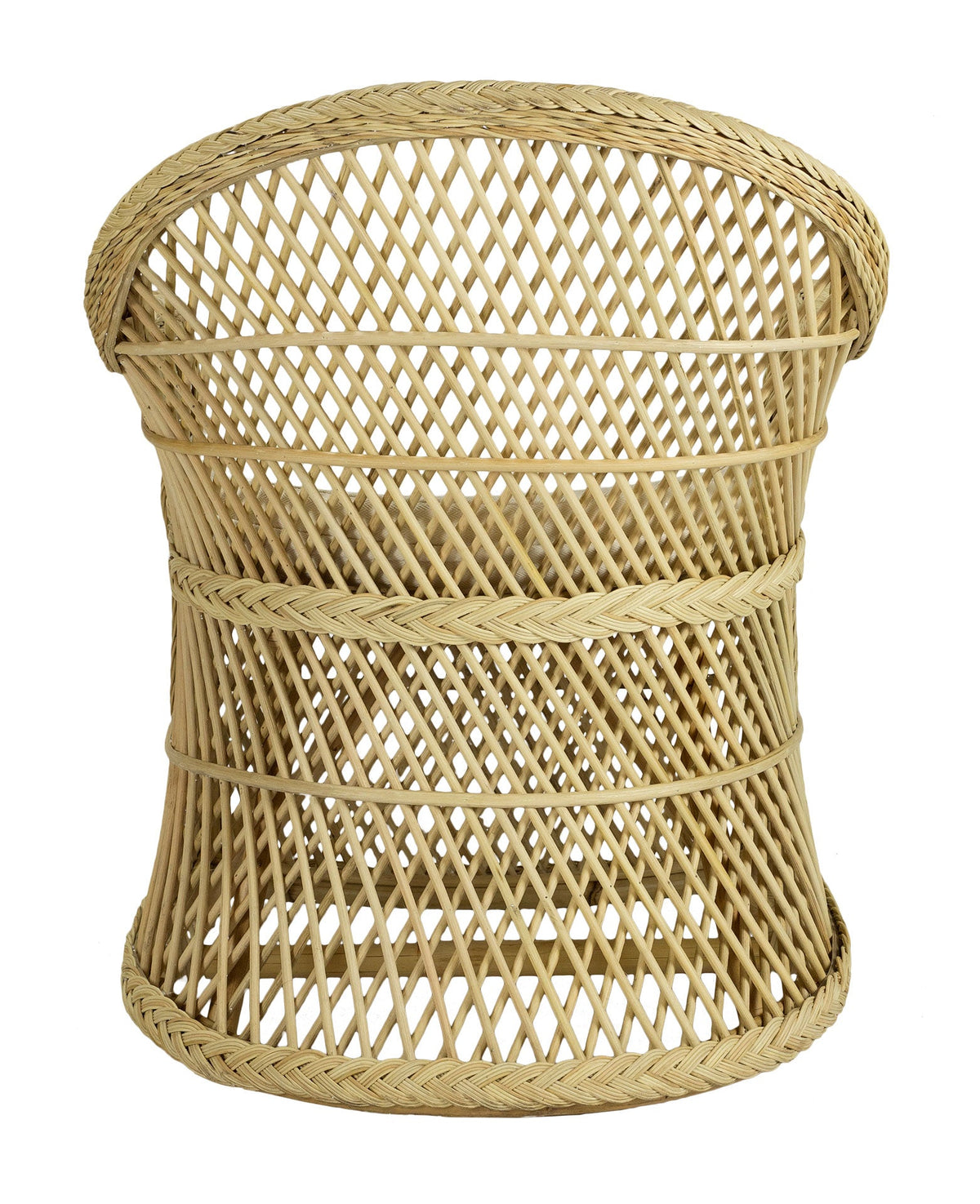Poltrona com braços, rattan natural trançado, Abissínia