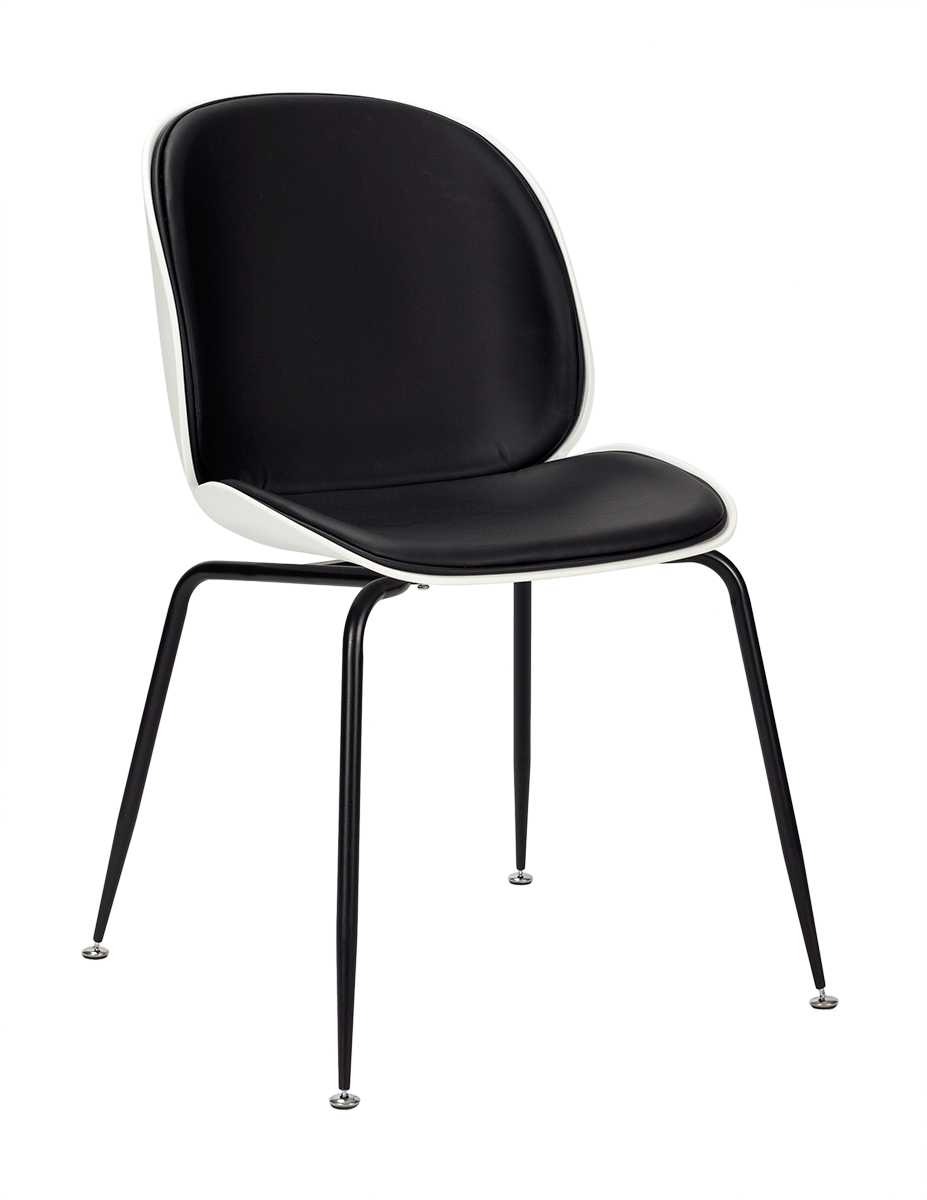 Silla diseño Beet imitacion piel Negro