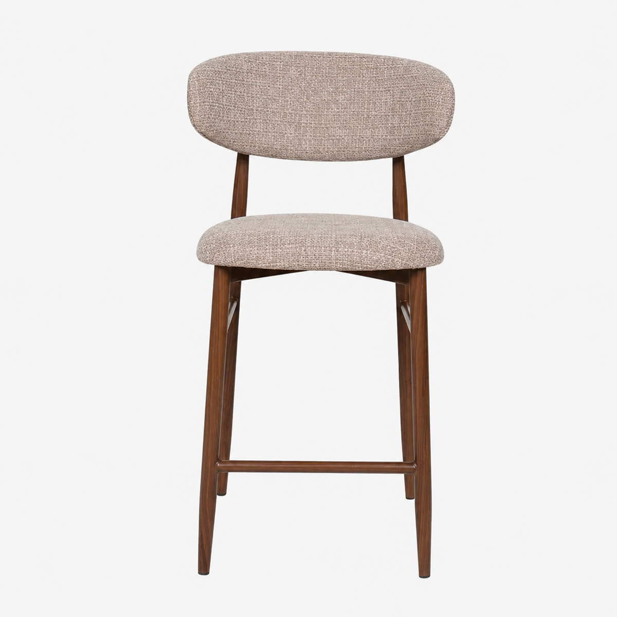Taburete de bar nórdico acero nogal Olimpo 65cm