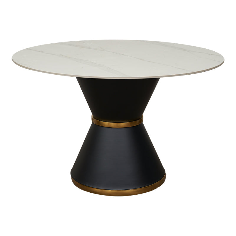Mesa de comedor piedra sinterizada redonda 130cm Alia