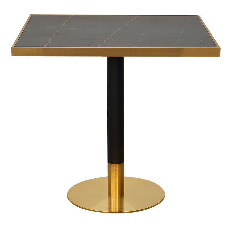 Mesa de bar em aço inoxidável ouro preto pedra sinterizada 70-80 cm