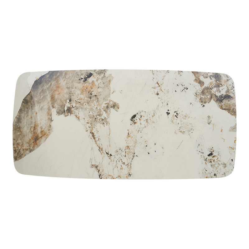 Mesa de Comedor Rectangular 160 inox Onix gris grafito Piedra Sinterizada