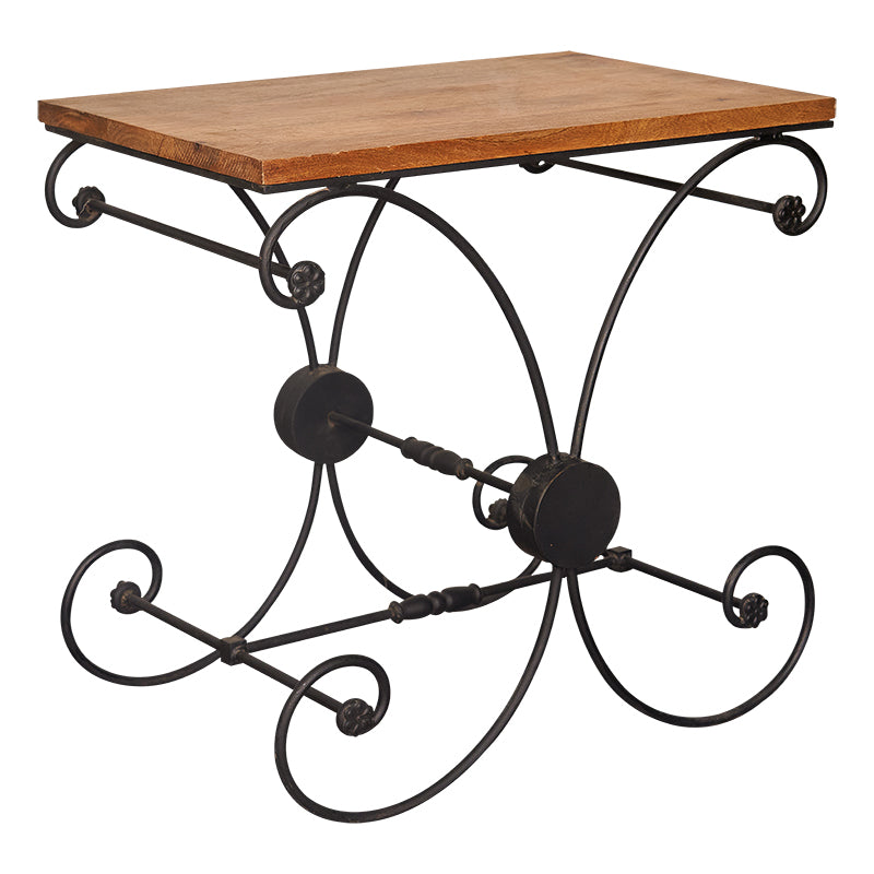 Mesa industrial de forja y madera ORUS