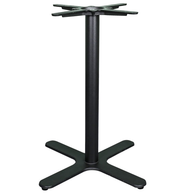 Pied de table d'accueil Syra en fer noir 60x60