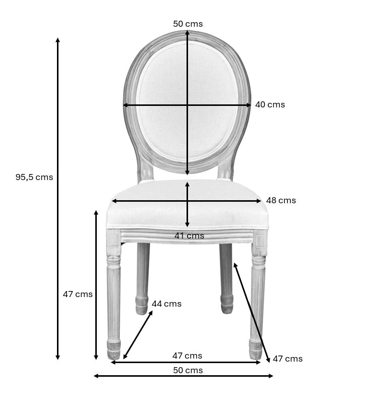 Pack de 2 Sillas de comedor Versalles terciopelo taupe