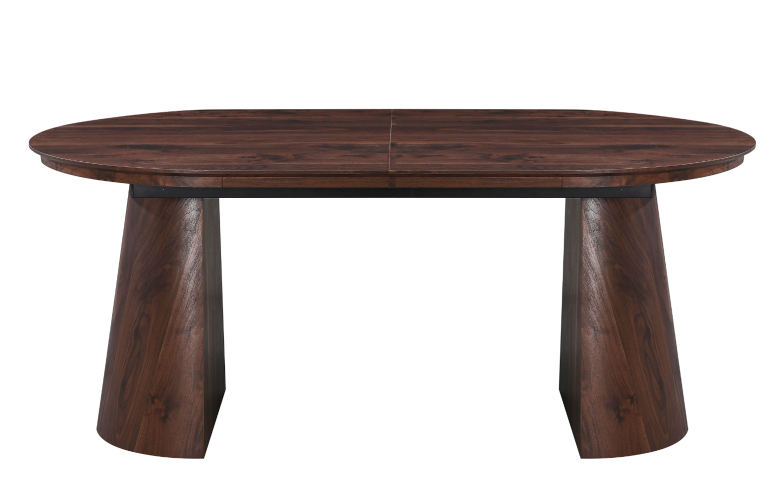 Mesa de comedor ovalada extensible 180-240 nogal Nook