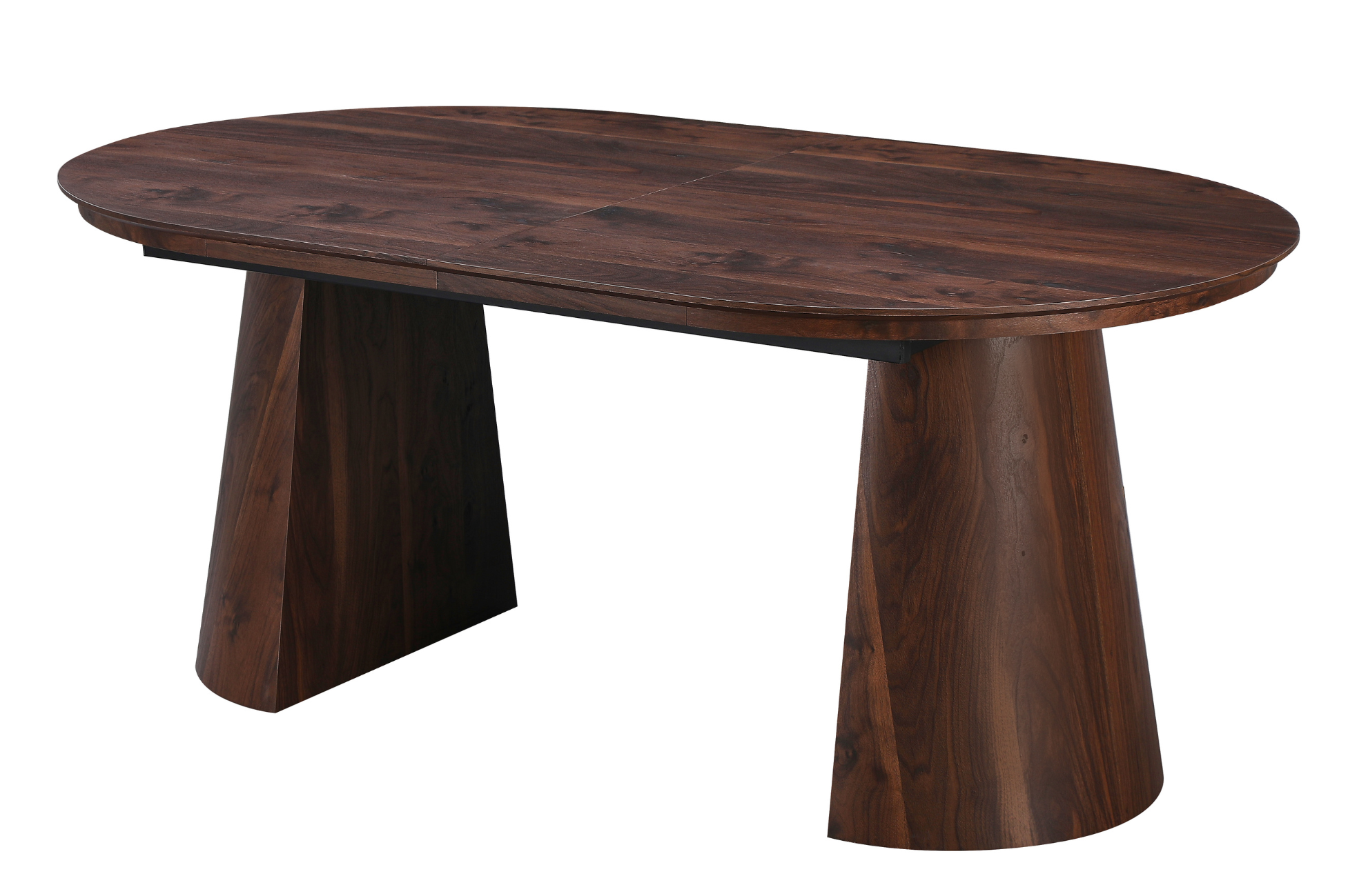 Mesa de comedor ovalada extensible 180-240 nogal Nook