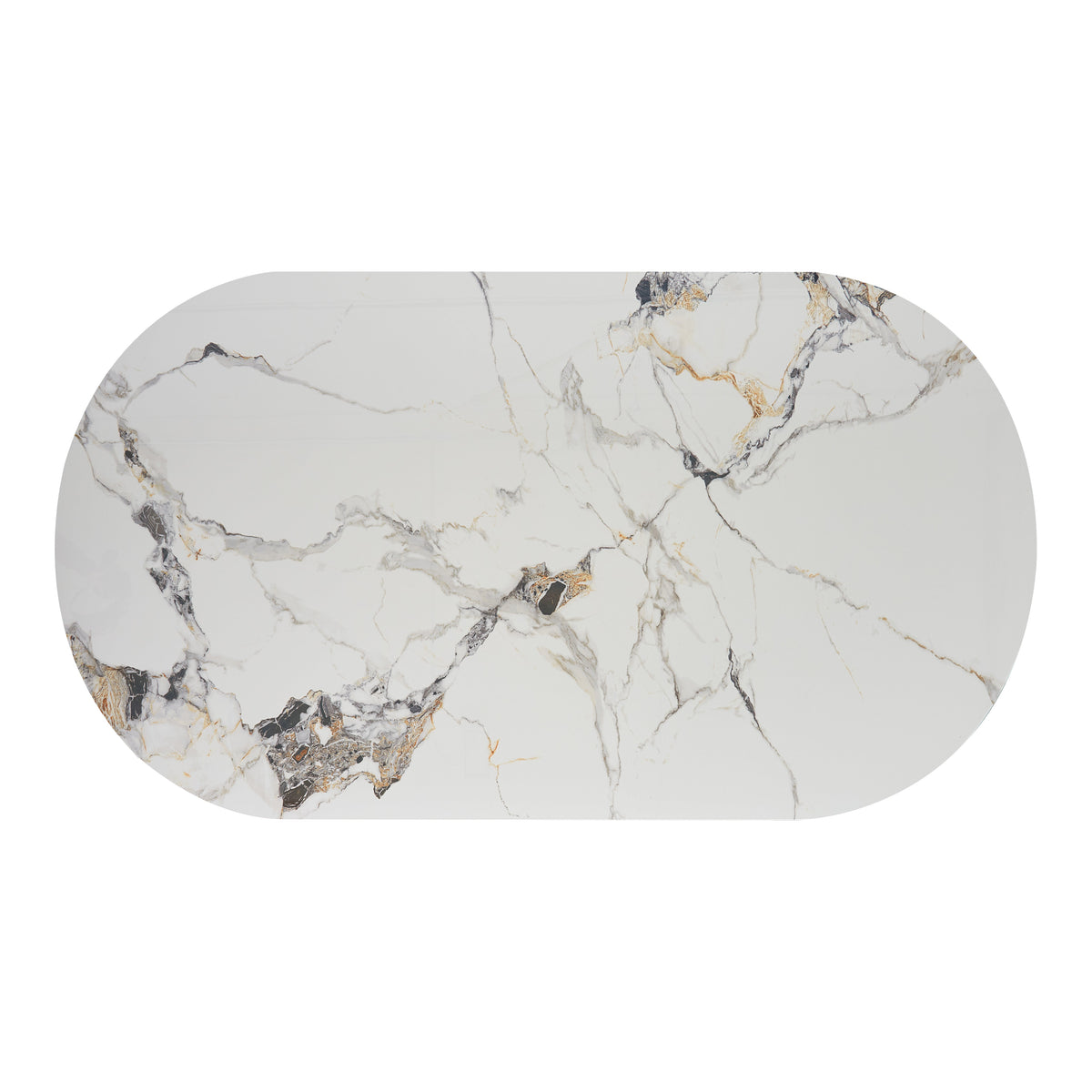 Mesa de comedor ovalada 220x105 Elite piedra sinterizada