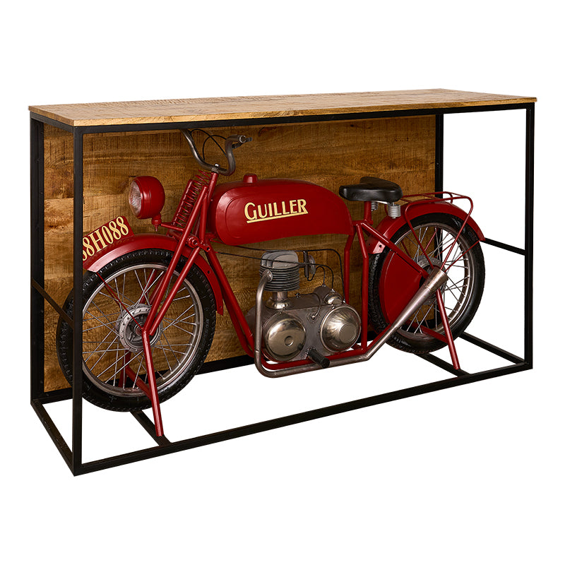Barra mostrador con moto vintage Road