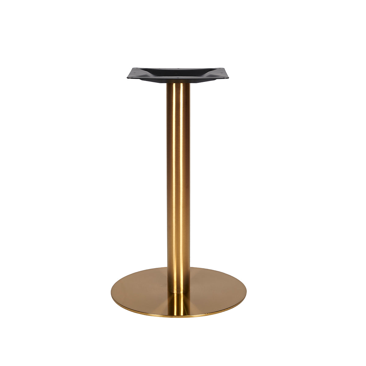 Mesa comedor inox dorada tapa cuadrada mármol blanco/negro 60-70 cm