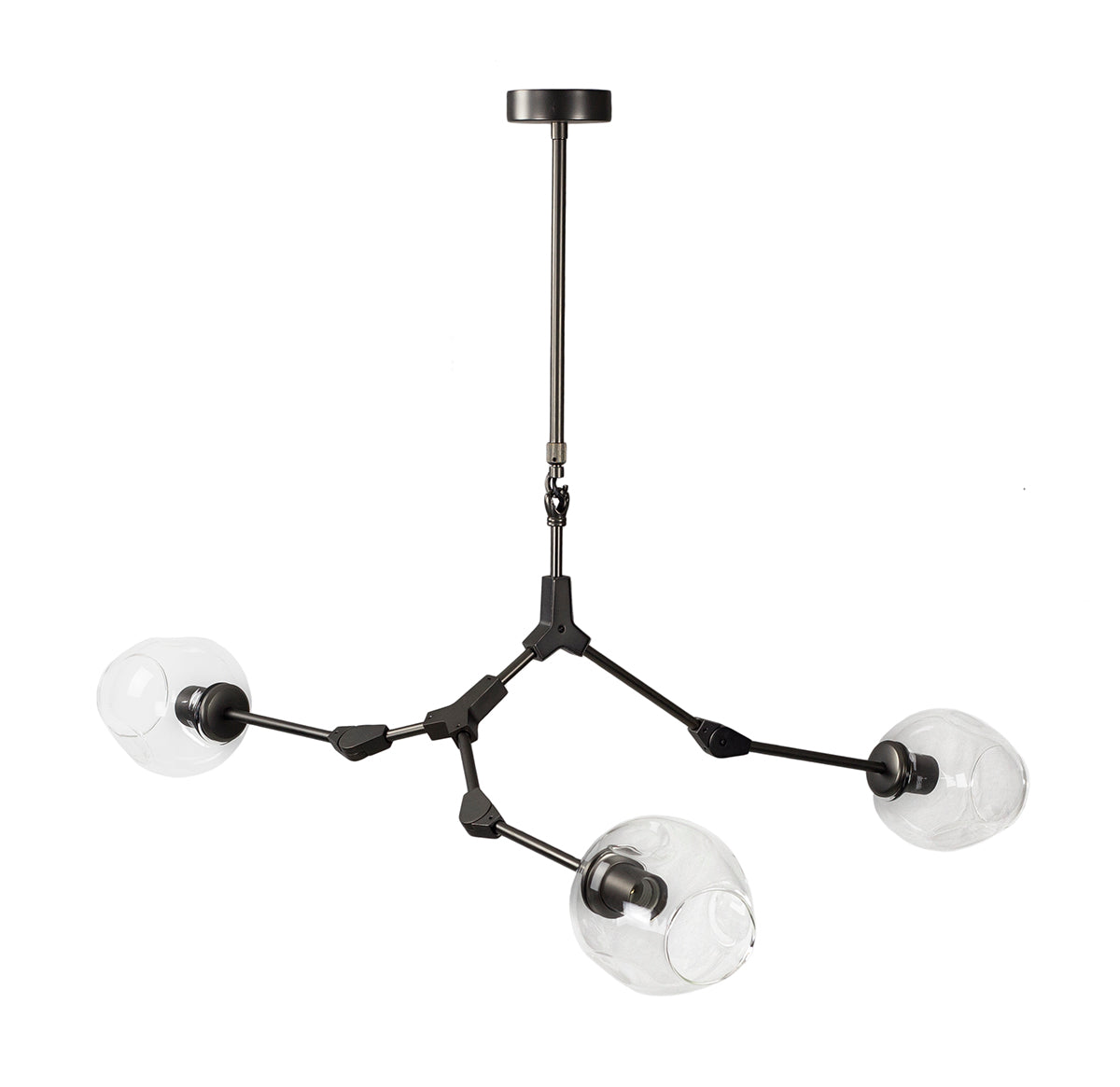lámpara de techo gris Lindsey 3 Chandelier