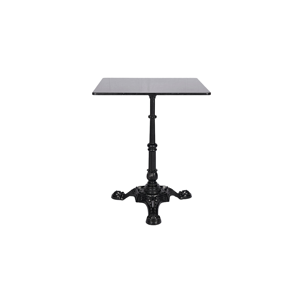 Mesa de bar con base de 3 y tapa de mármol cuadrada 60x60cm