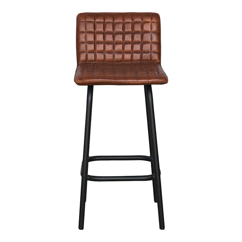 Taburete de bar cuero cuadros Naos