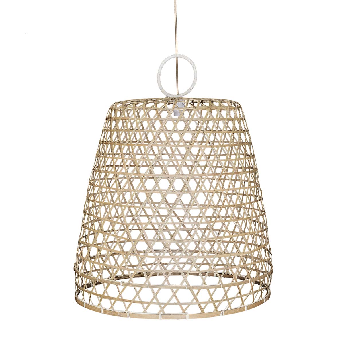 Lámpara de techo mimbre natural trenzado Anette D70