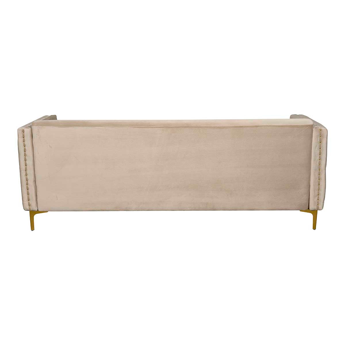 Canapé 3 places en velours beige Linna