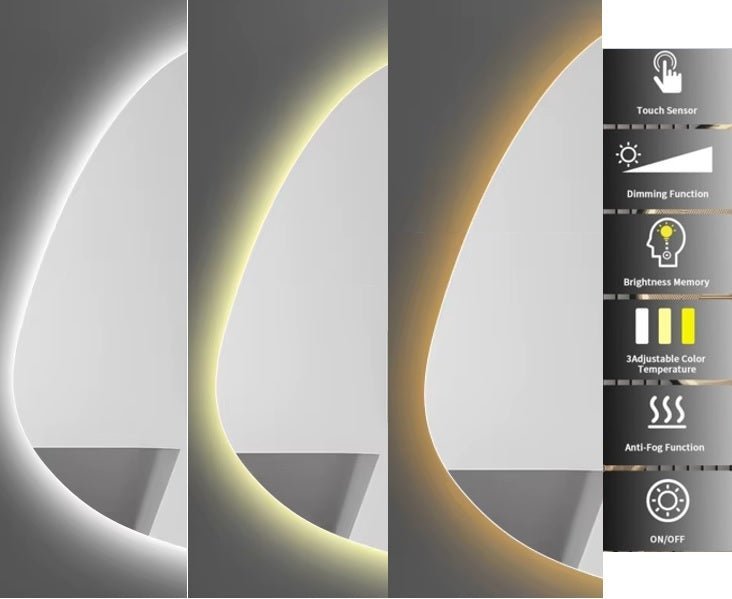 Espejo LED Asimétrico para Baño antivaho 100x70 cm - Vintahome