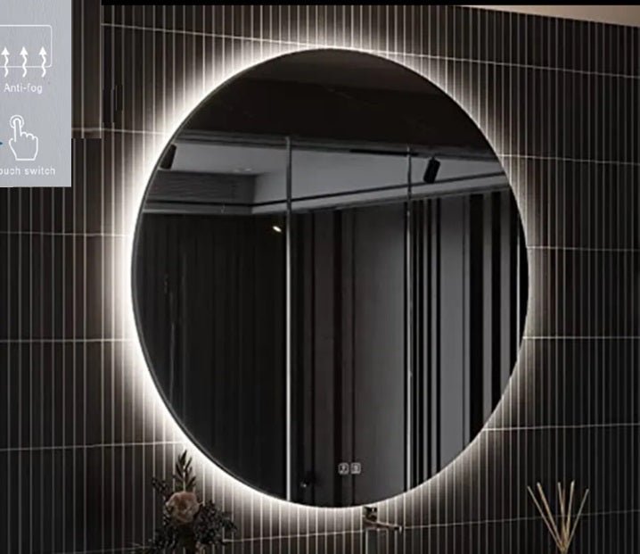 Espejo led baño circlular 3 colores de luz y antivaho 80 - Vintahome