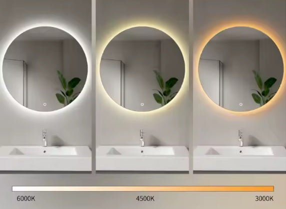 Espejo led baño circlular 3 colores de luz y antivaho 80 - Vintahome