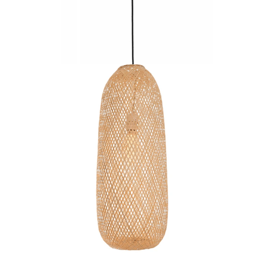 Lámpara de techo ratán natural Lenna