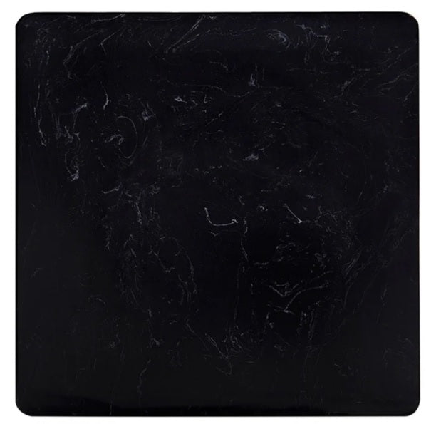 Table de bar avec base d'accueil à 3 niveaux et plateau en marbre carré 60x60CM