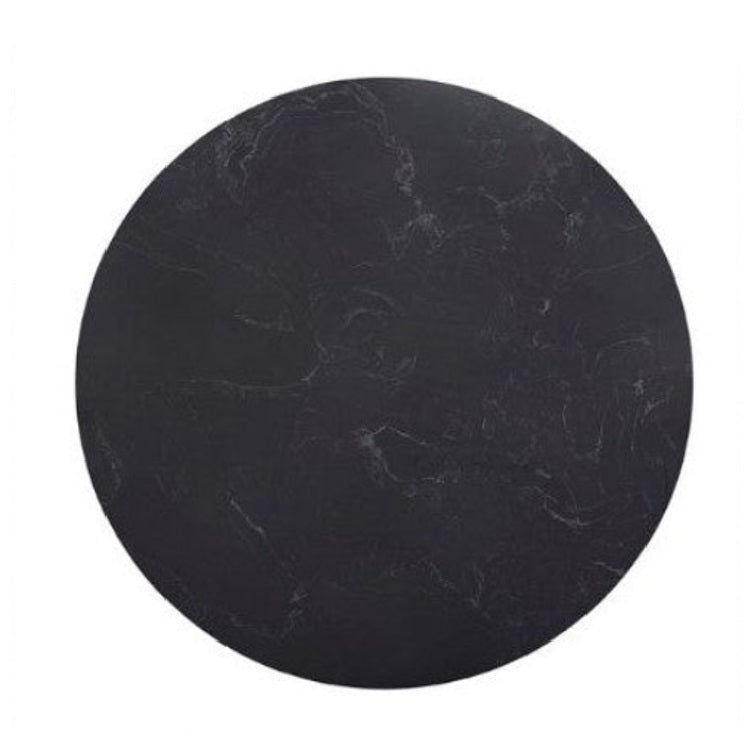 Table haute de bar Shire 4 avec plateau rond en marbre 60cm