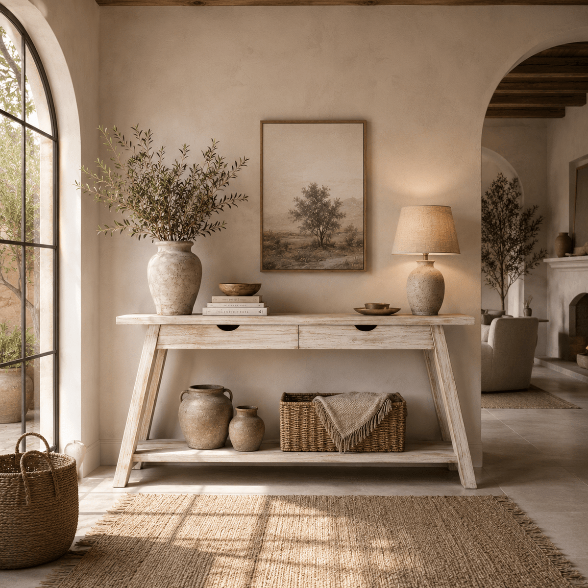 Mesa Consola Aina de Madera de Mango Natural 180 cm - Vintahome