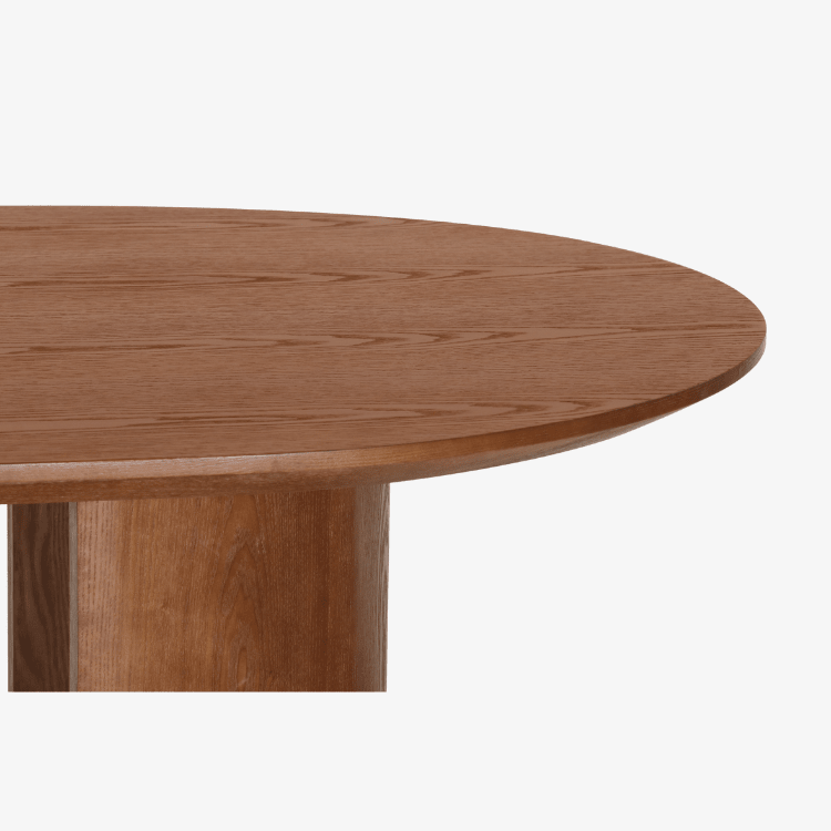 Mesa de comedor ovalada Alba madera nogal 200 - Vintahome