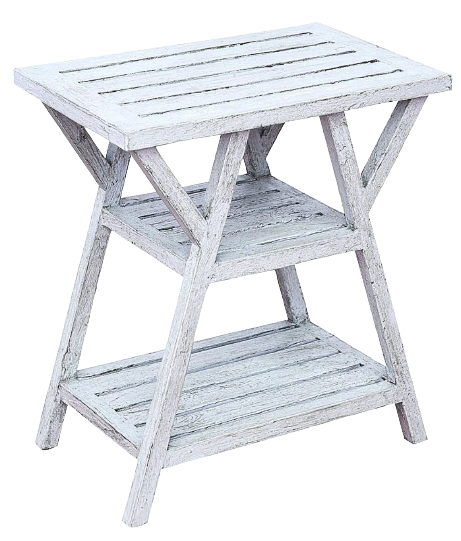 Mesa auxiliar vintage de madera Noah
