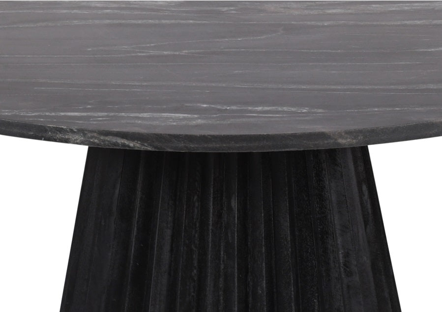Mesa de jantar madeira de manga e base de mármore Ø120 Atica