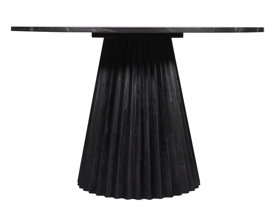 Mesa de jantar madeira de manga e base de mármore Ø120 Atica