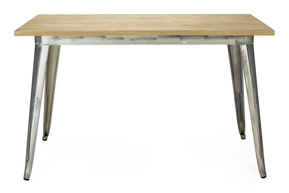 Mesa de Jantar Tolux Madeira Clara 120 Galvanizada