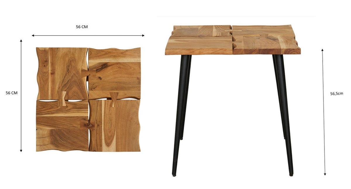 Mesa lateral quadrada Meka