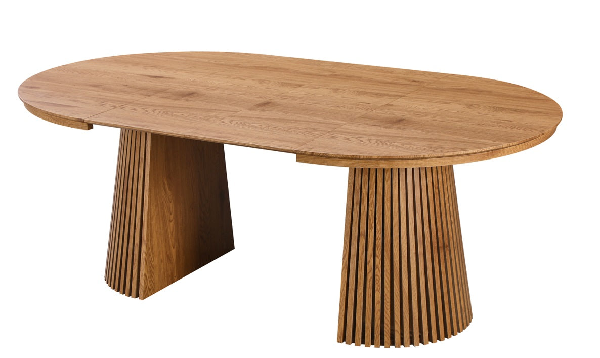 Mesa de comedor redonda extensible 120-160-200cm Eleganza