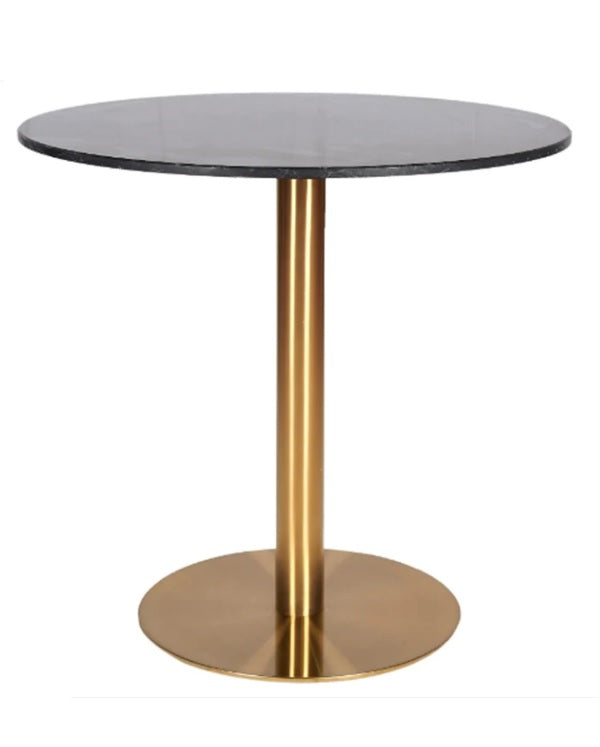 Mesa comedor base inox dorada mármol Ø60-80-90-100 cm