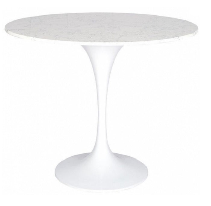 Mesa comedor Tuli blanca mármol blanco/negro Ø80-90-100-110-120 cm