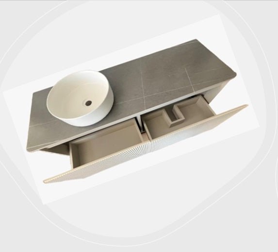 Mueble de baño 2 cajones 140 con lavabo y espejo led Vital - Vintahome