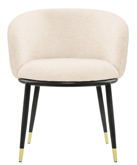 Silla de comedor de terciopelo gris Enid - Comprar silla de comedor de terciopelo