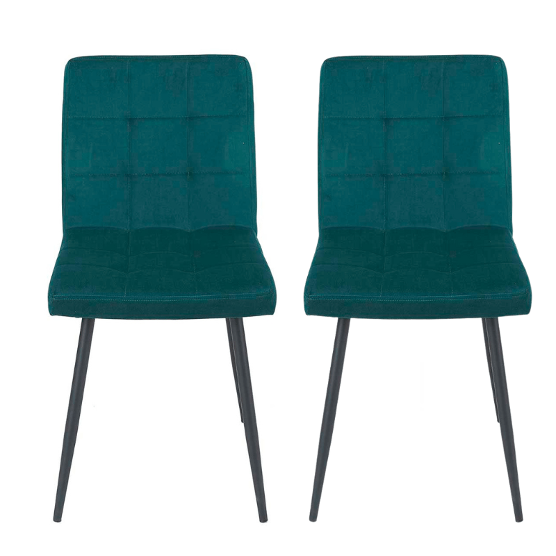 Pack 2 Sillas comedor terciopelo Mirlo - Vintahome