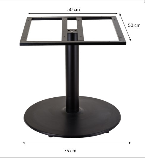 Base de mesa redonda XL 75 cm Luxor preto