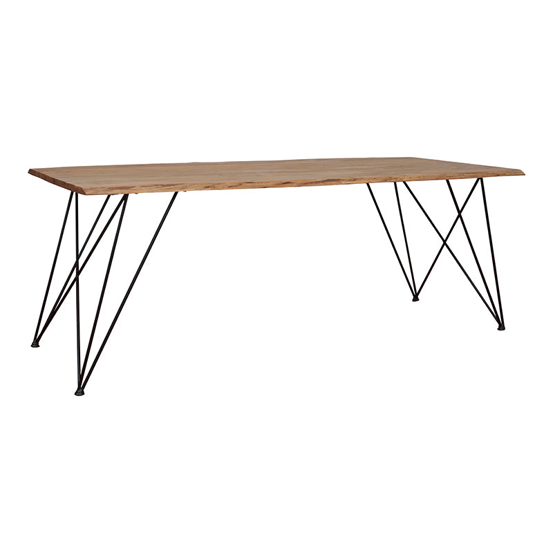 Mesa de jantar em madeira de acácia 200x90 Genebra