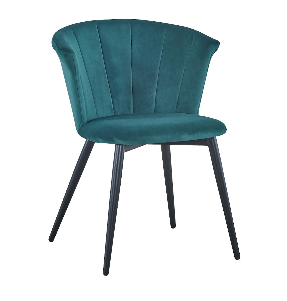 Chaise de salle à manger en velours Roxana