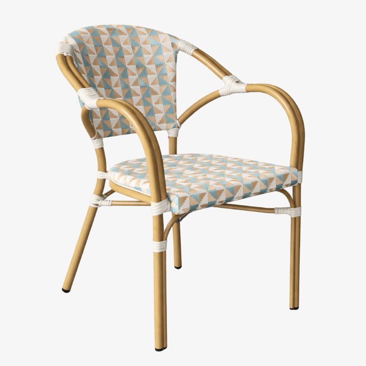 Silla Bistro Parisina Luxembourg con Brazos – Bamboo Look - Vintahome