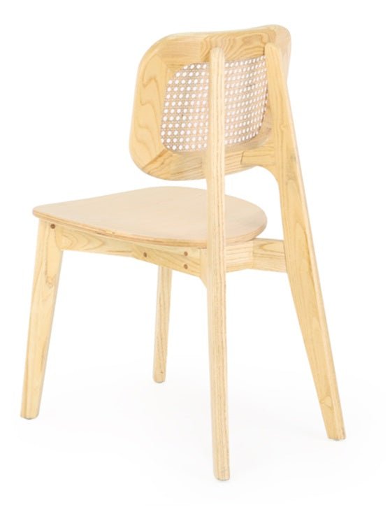 Pack 2 Silla de comedor de madera y chesca Selman natural new
